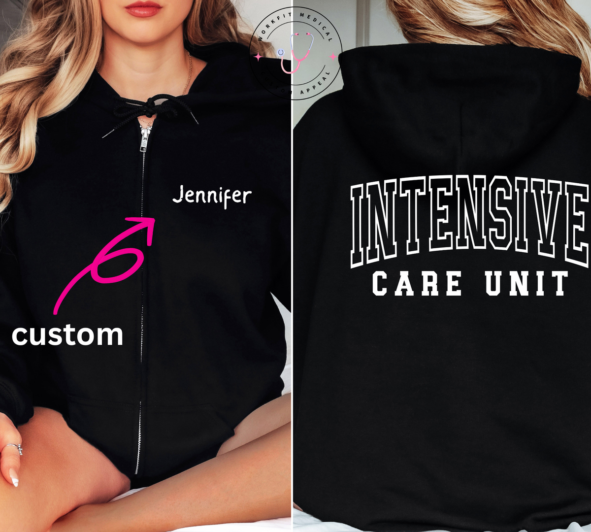 ICU Full Zip Up Hoodies