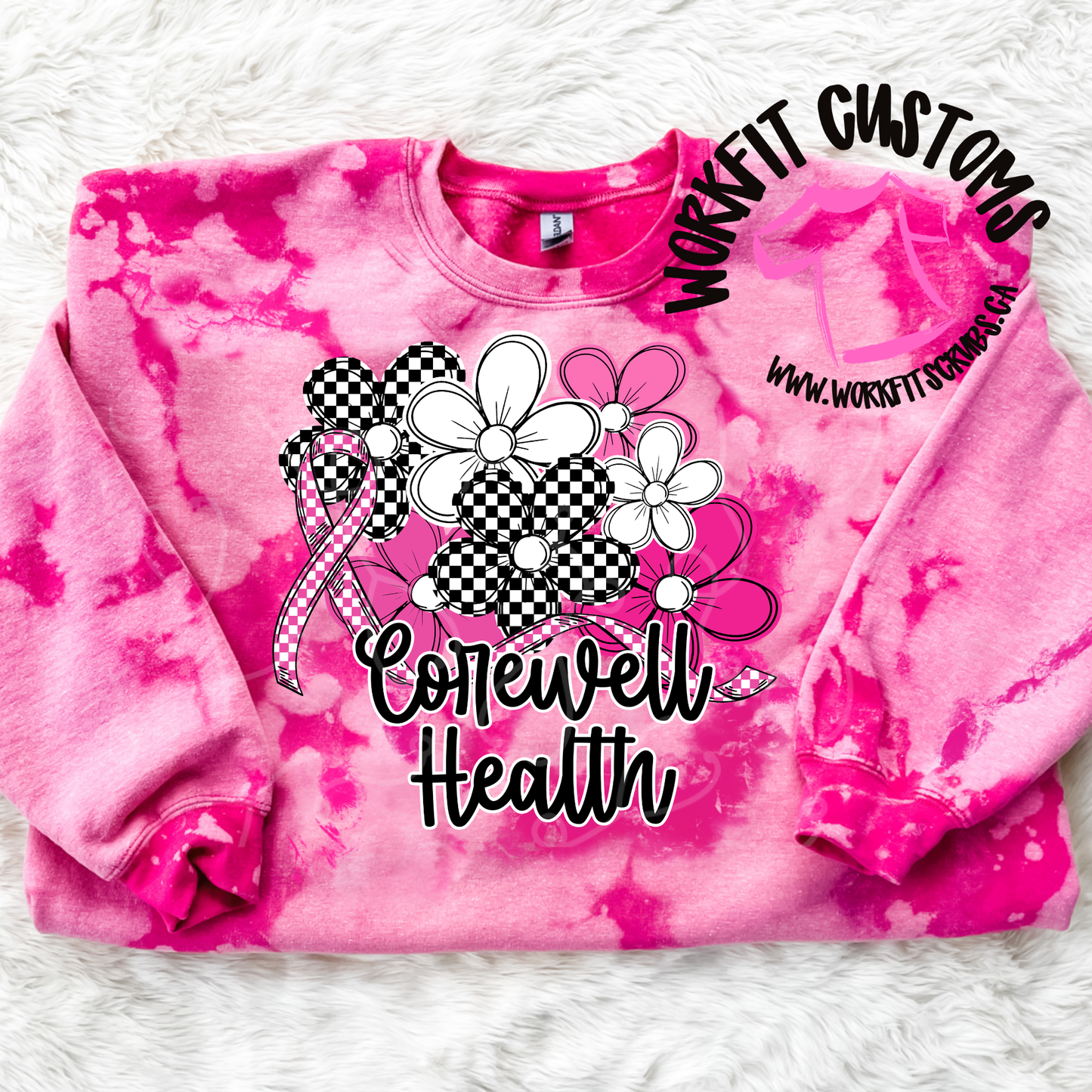 Corewell Health Acid Dye Breast Cancer Crewneck