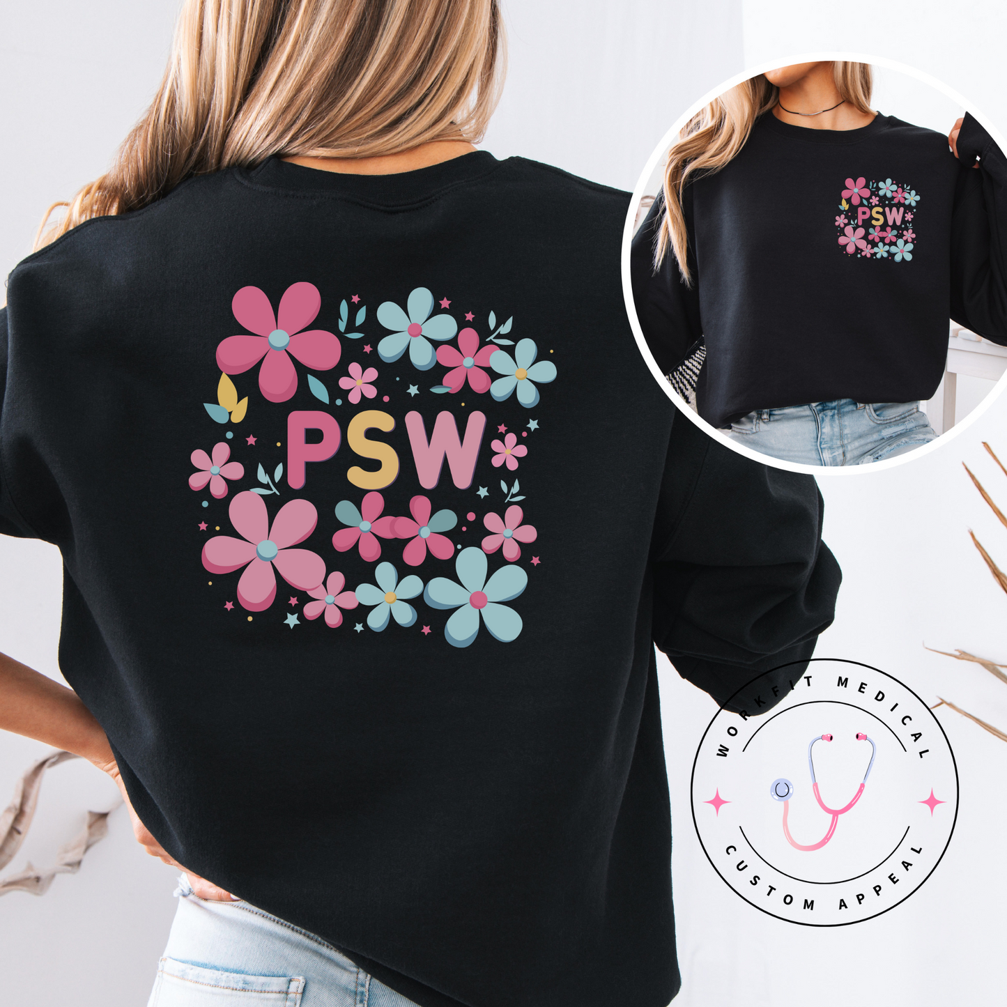 Vintage Floral PSW Crewneck