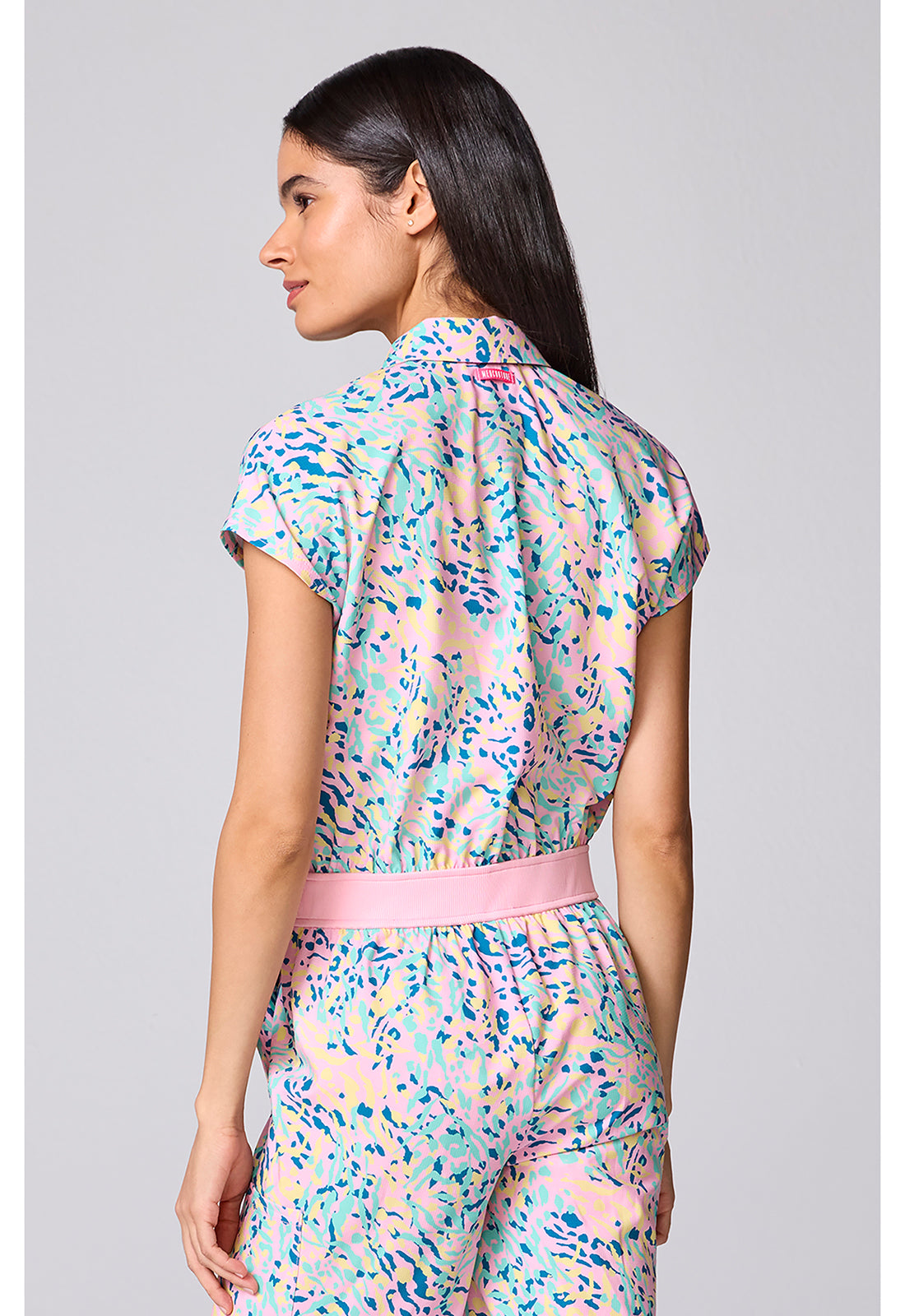 Printed Dolman Wide Leg Jumpsuit in TUTTI FRUITTI TIGER