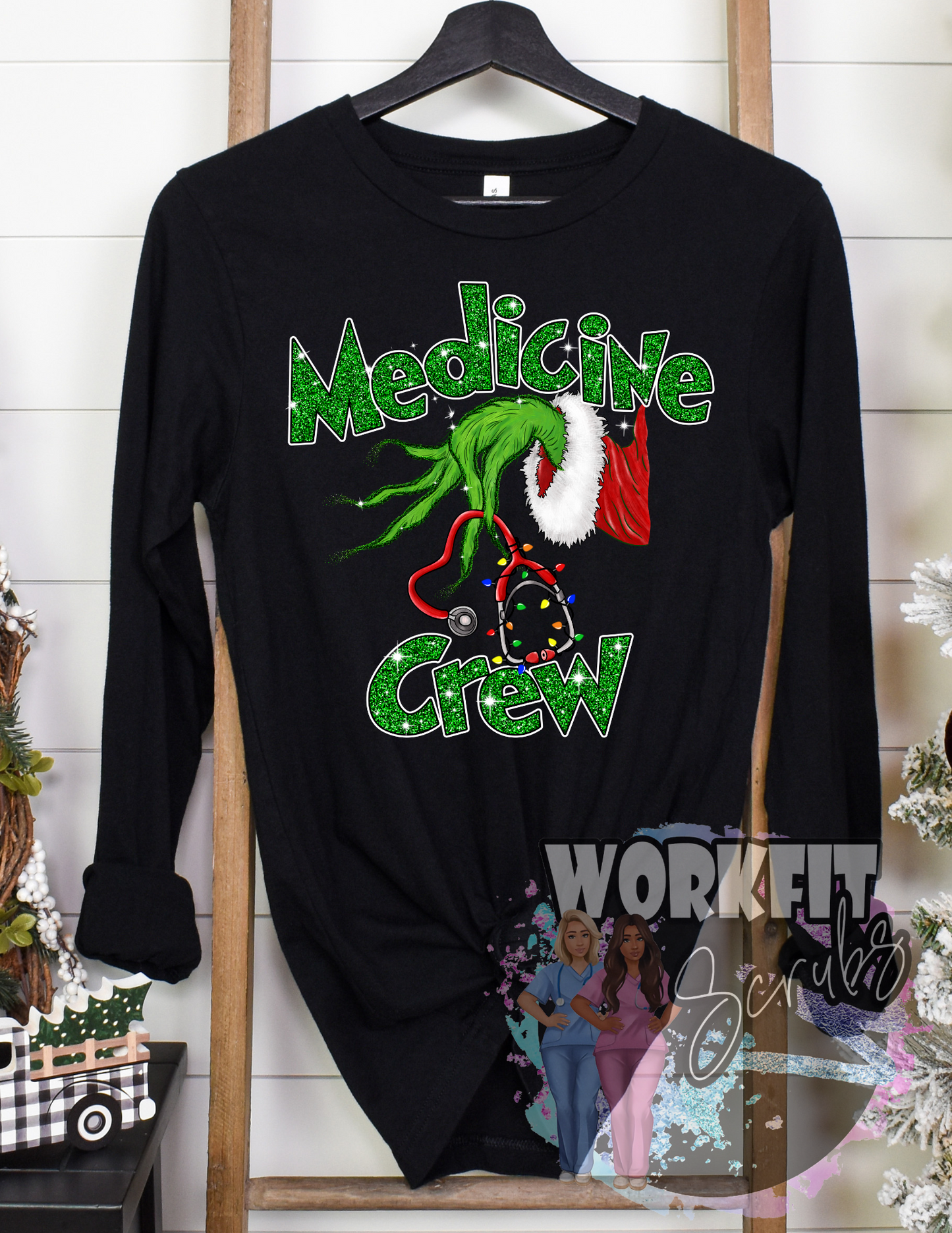 Medical Christmas - Grinch Medical Long Sleeve