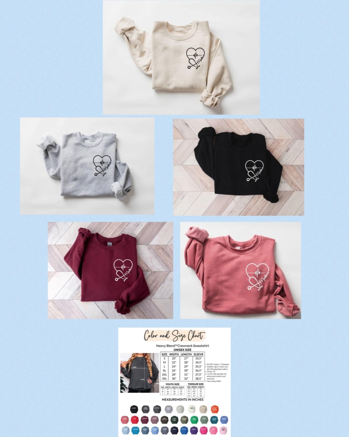 Medical Heart Crewneck