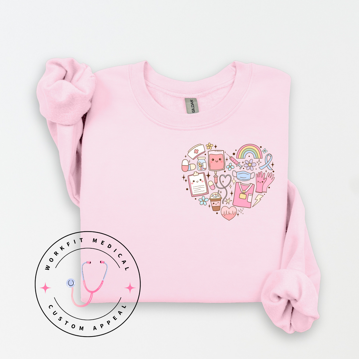 Doodle Heart Crewneck