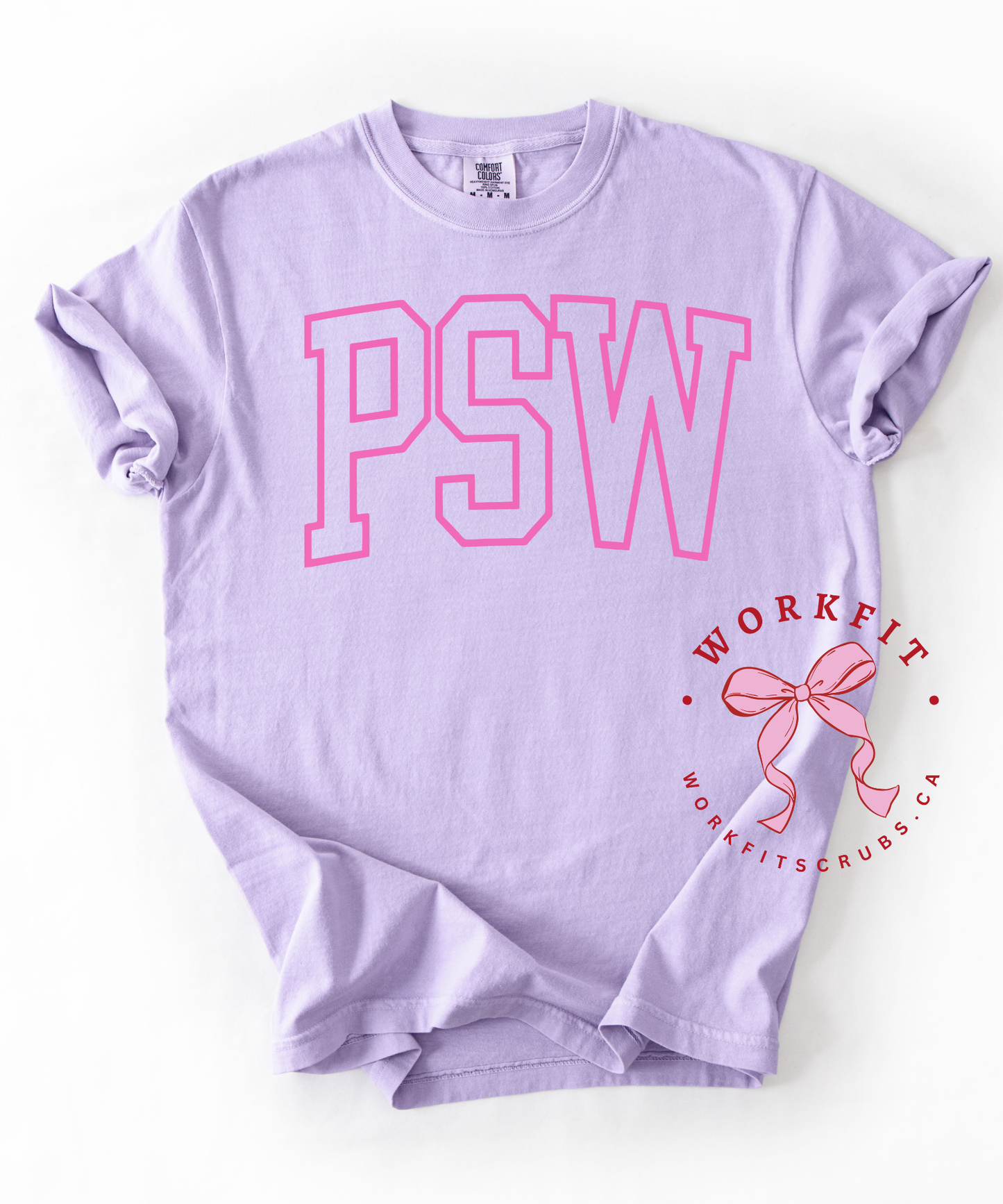 Pink Outlined Comfort Color Tee