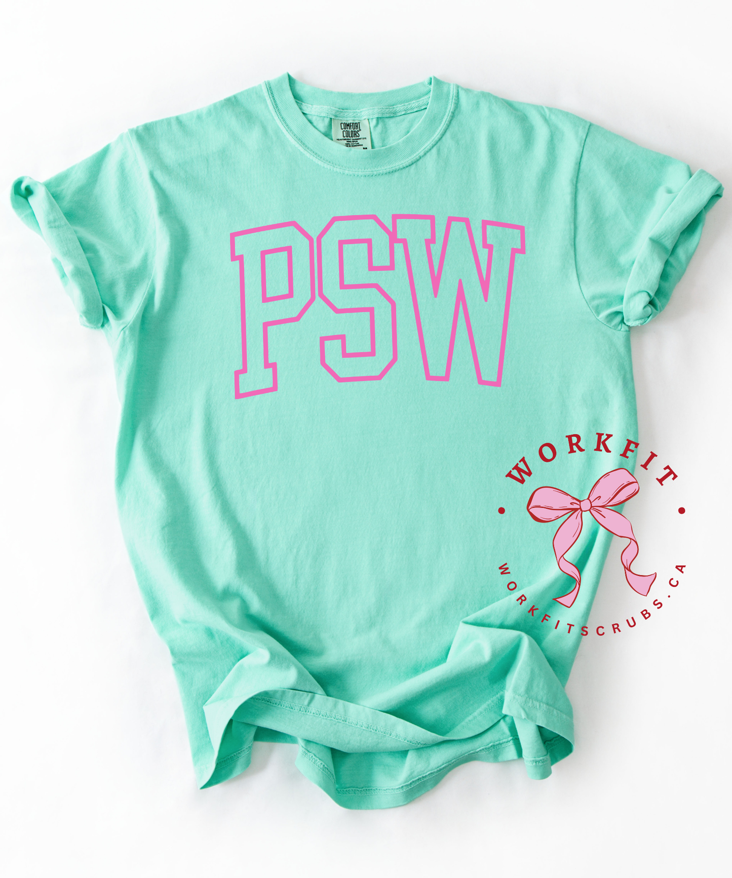 Pink Outlined Comfort Color Tee