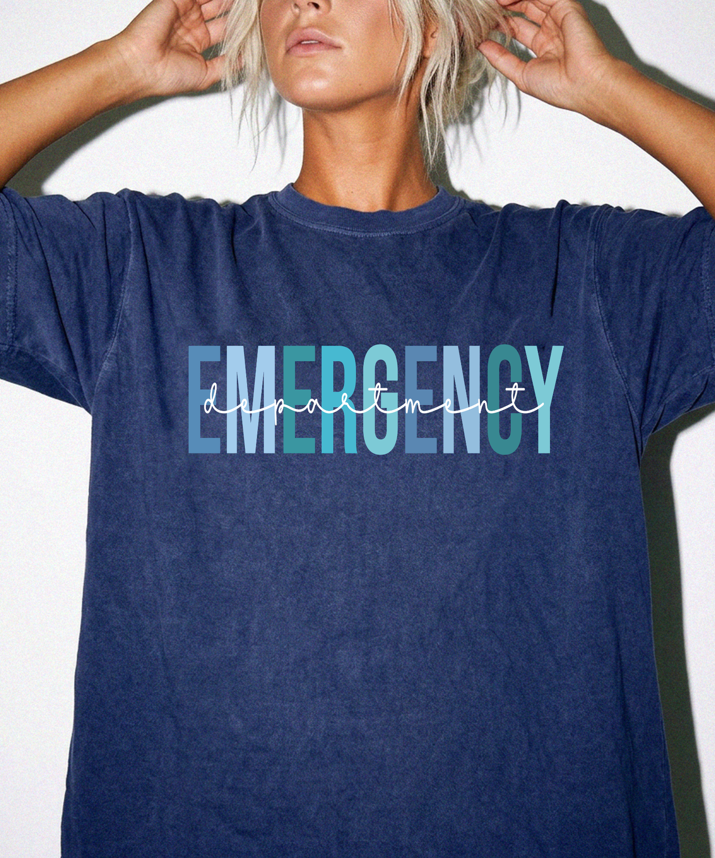 Emergency Dept Blue on Blue Tee