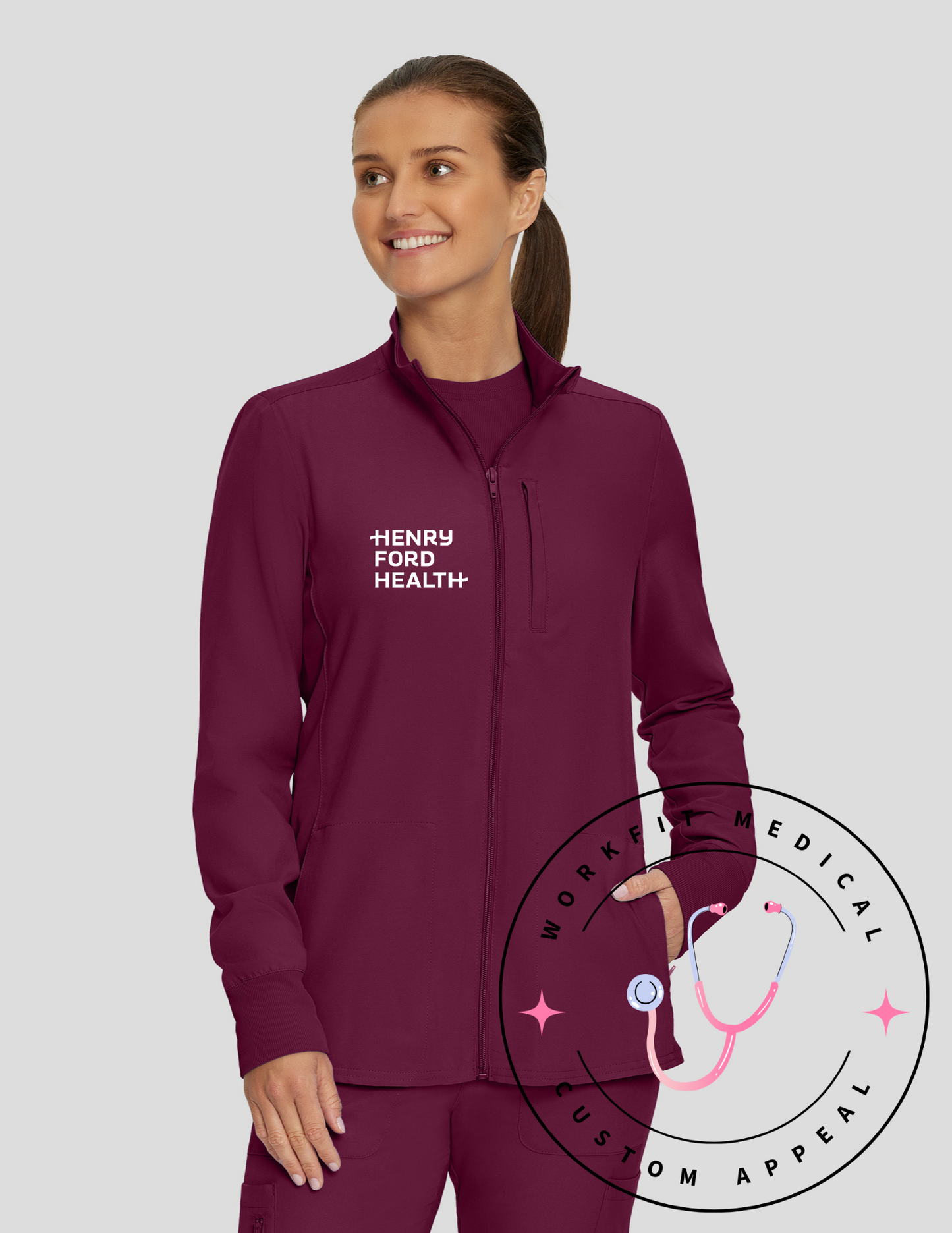 3 Pocket Henry Ford Scrub Jacket