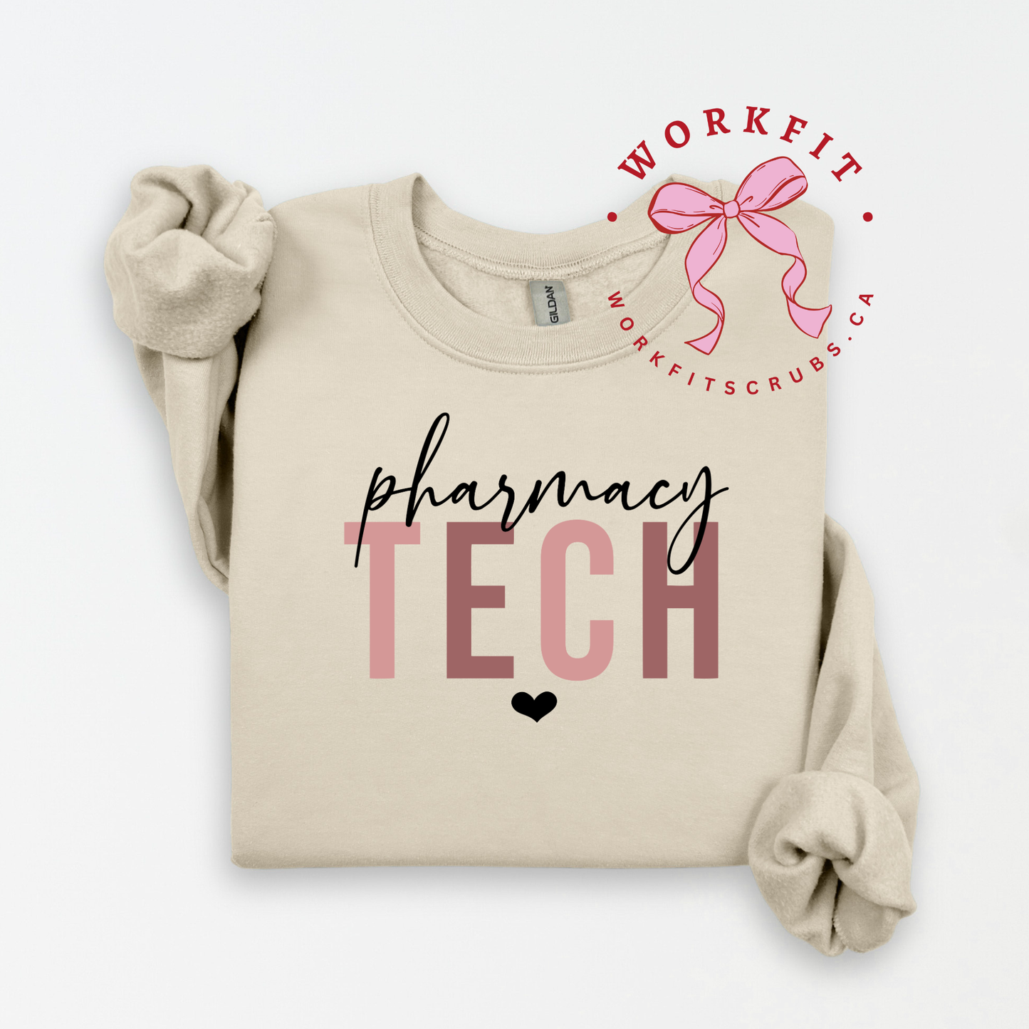Pharmacy Tech Heart Crewneck