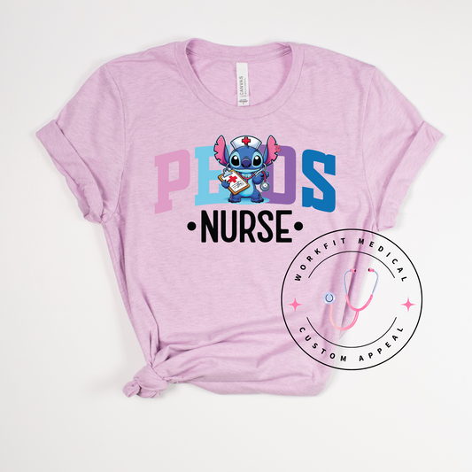 Stitch PEDS Nurse Tee