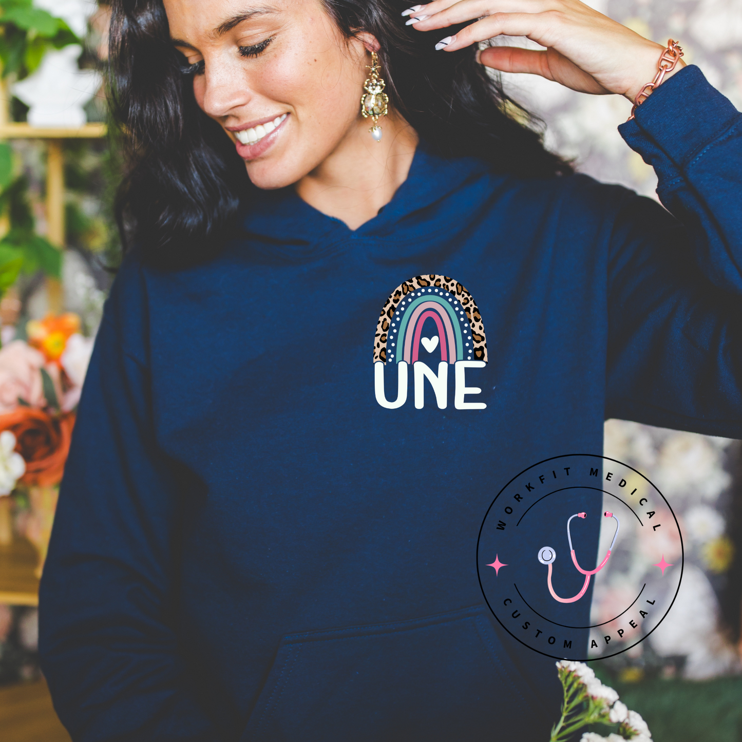 UNE stethoscope Hoodies