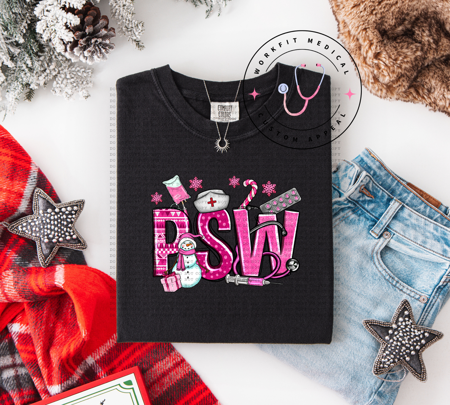 Snowy Pink PSW T-shirt