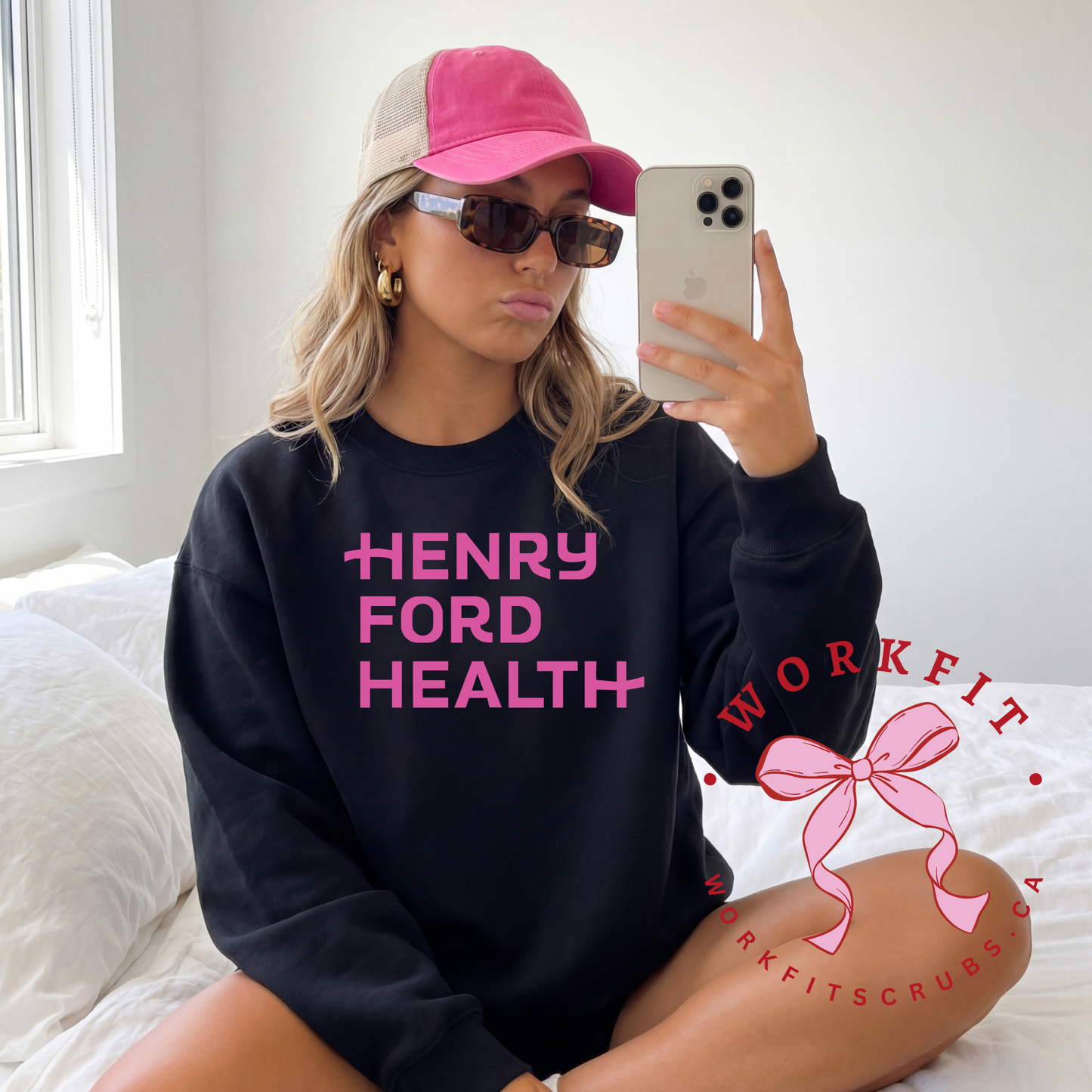 Pink Logo Crewnecks
