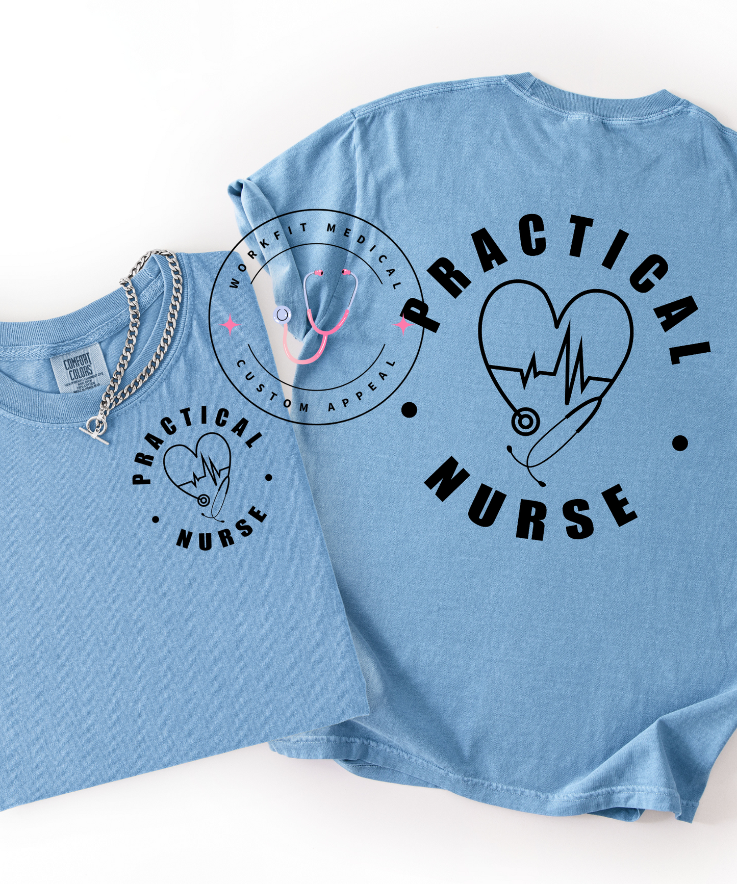 Practical Nurse CC Tee- Pocket Back Design