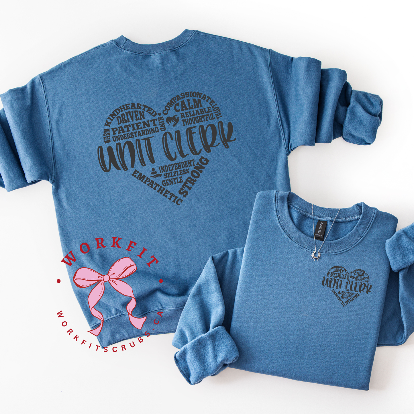 Unit Clerk Heart Crewneck