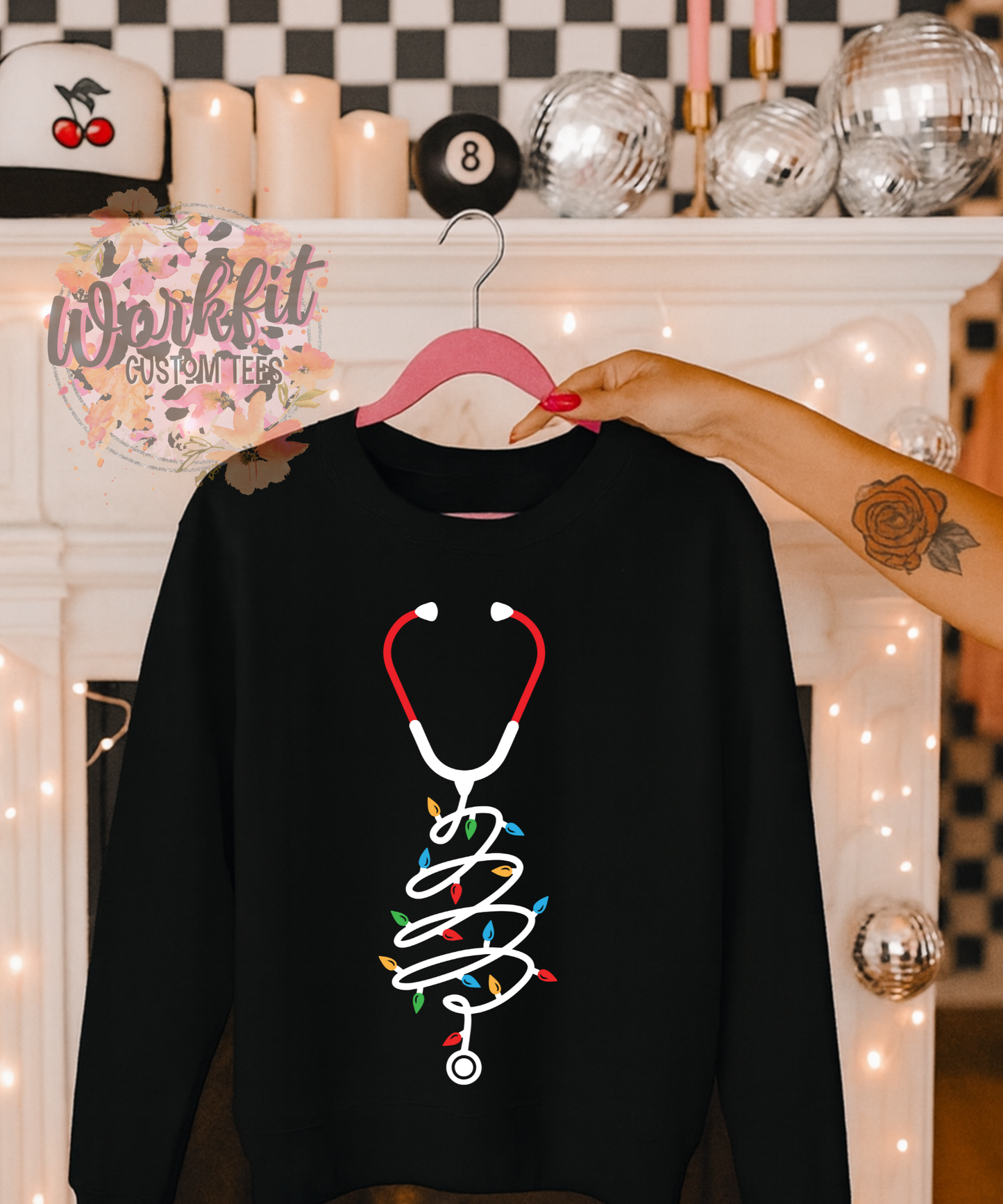 Stethoscope with Lights Crewneck