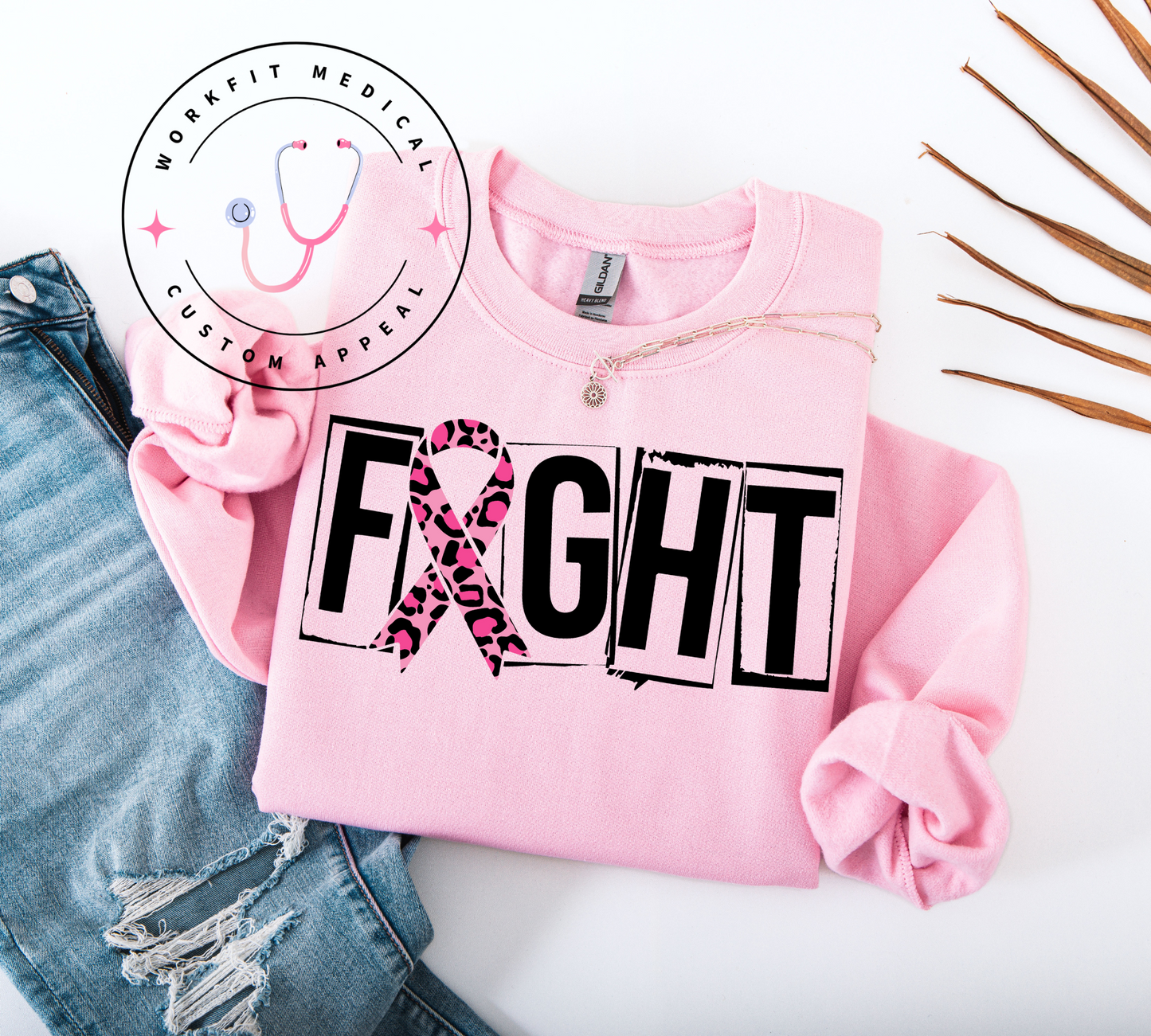Fight Blush Pink Crewneck