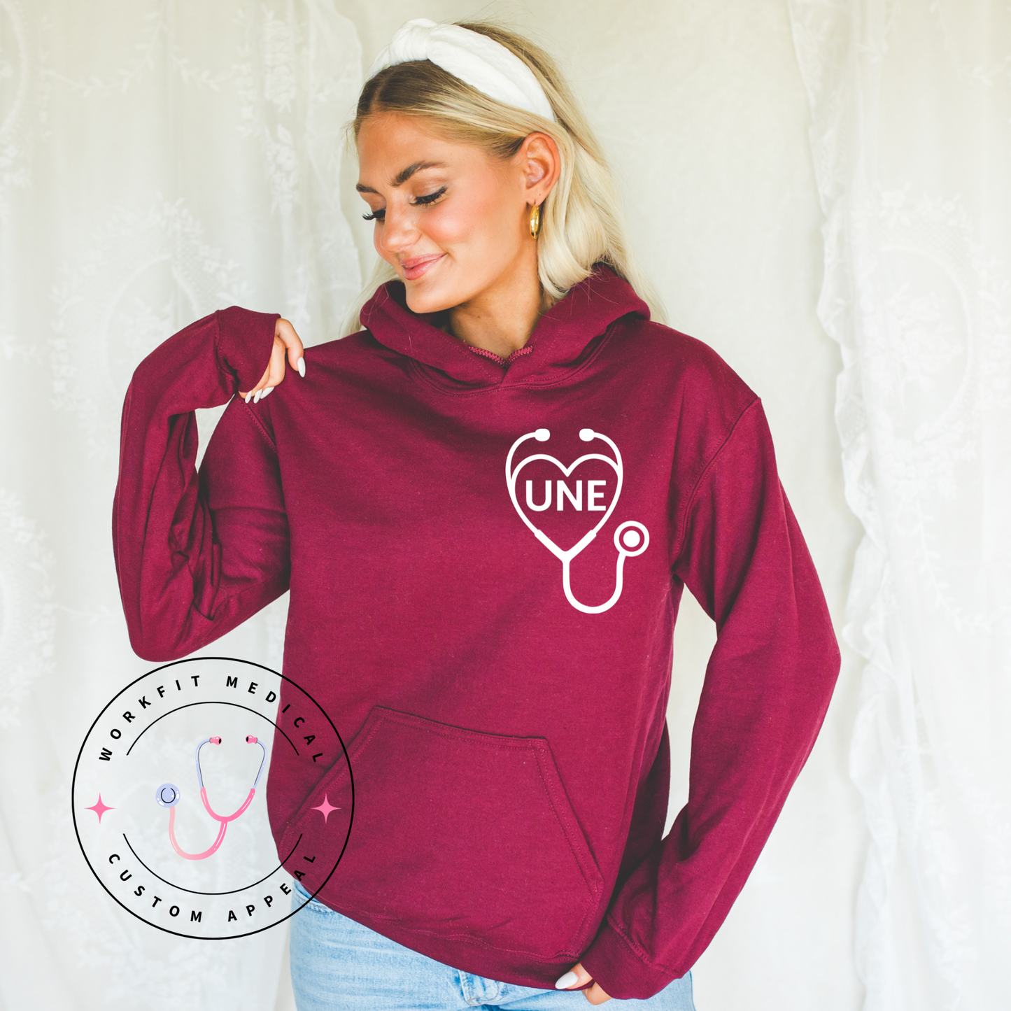 UNE stethoscope Hoodies