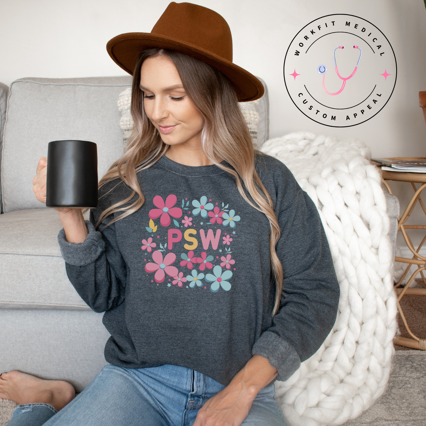 Vintage Floral PSW Crewneck