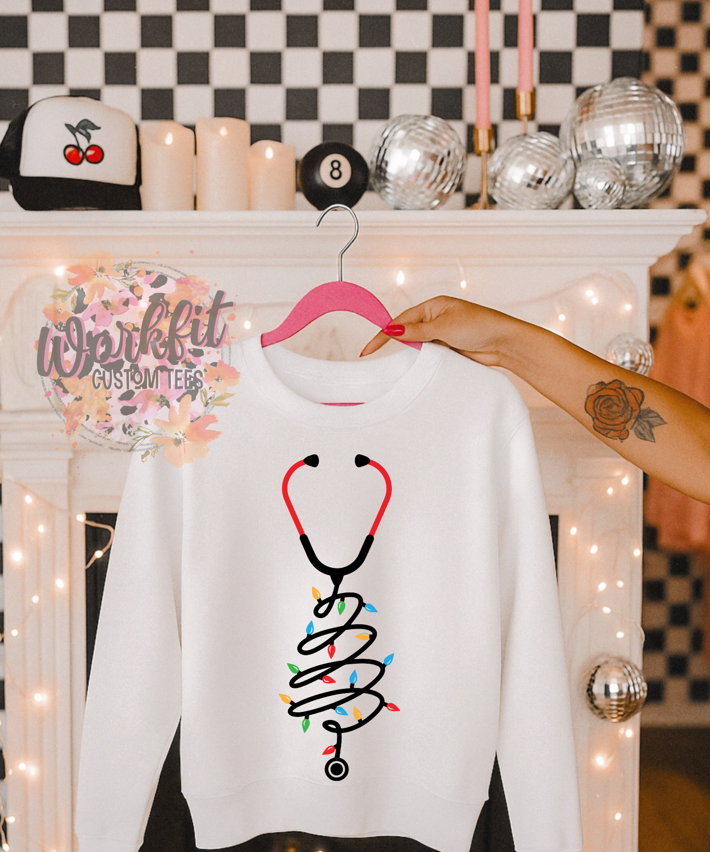 Stethoscope with Lights Crewneck