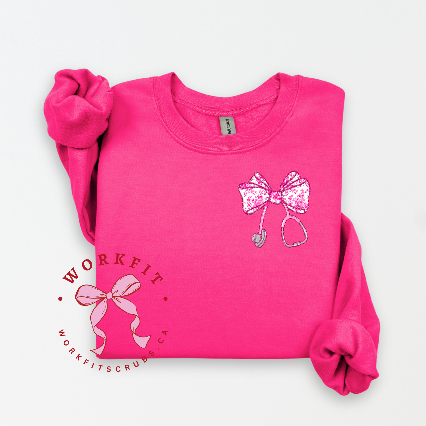Pink Bow Crewneck