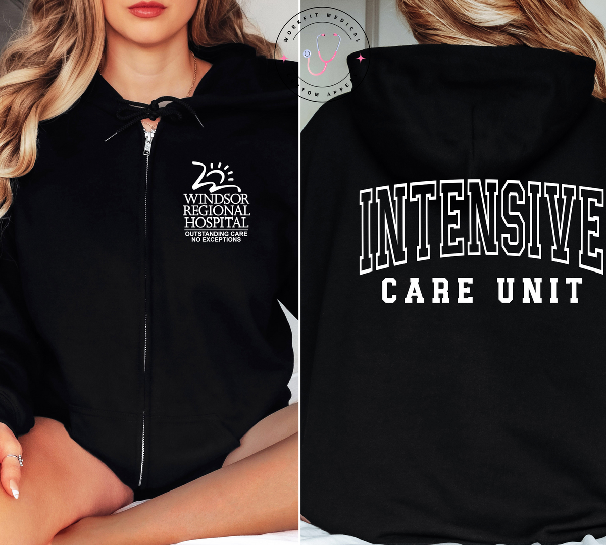 ICU Full Zip Up Hoodies