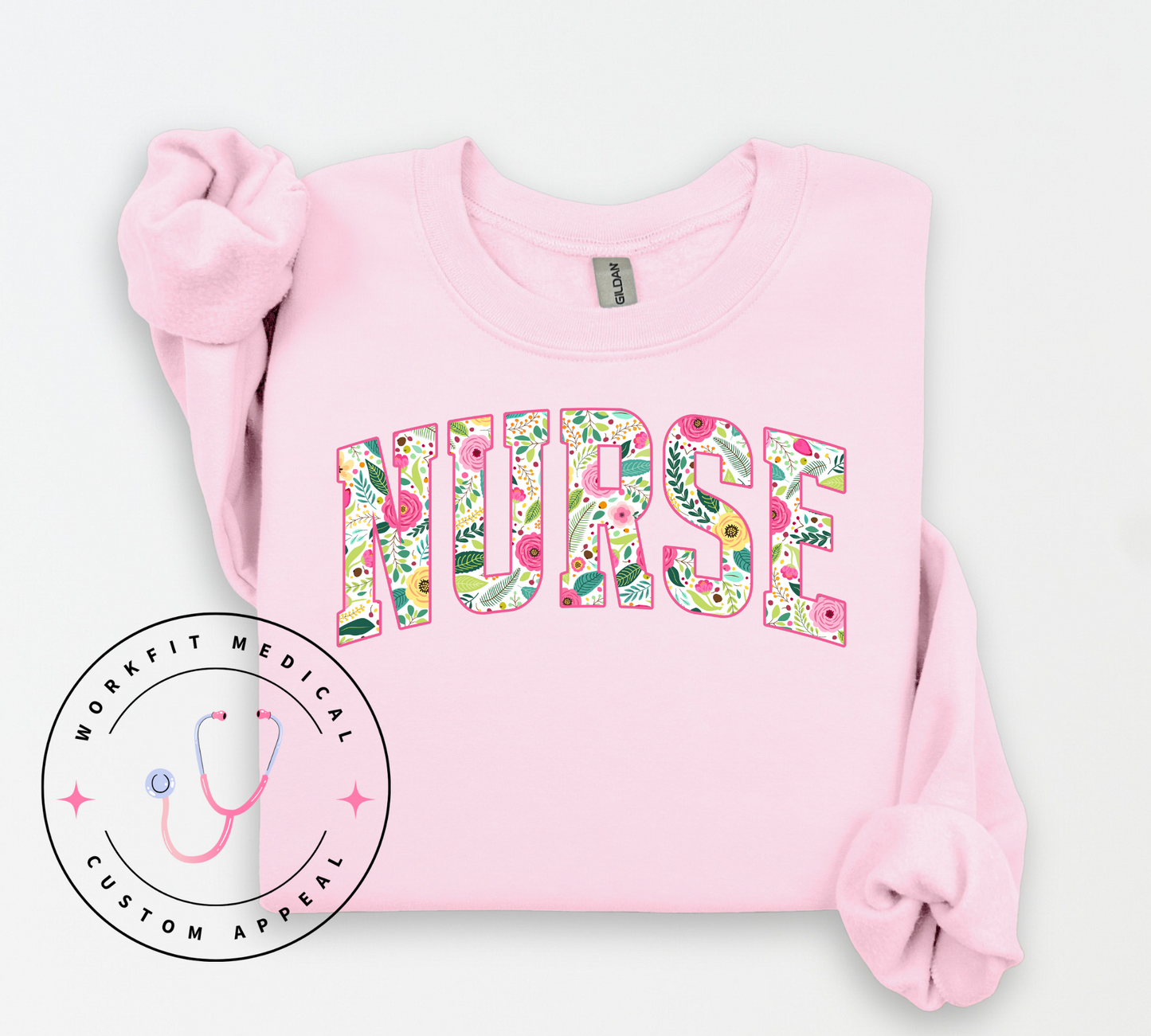 Varsity Floral Nurse Crew