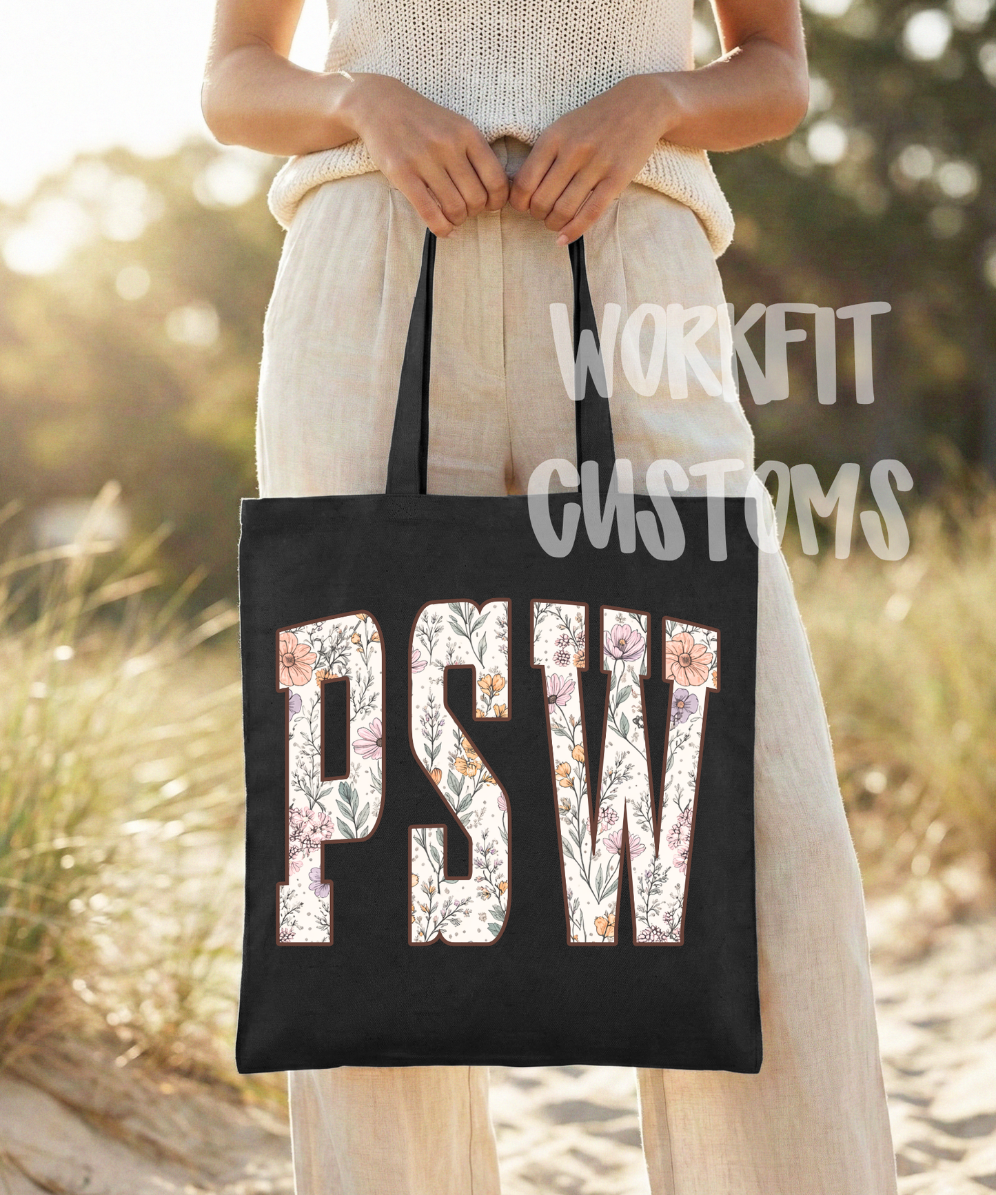 Southern Floral PSW large tote bag