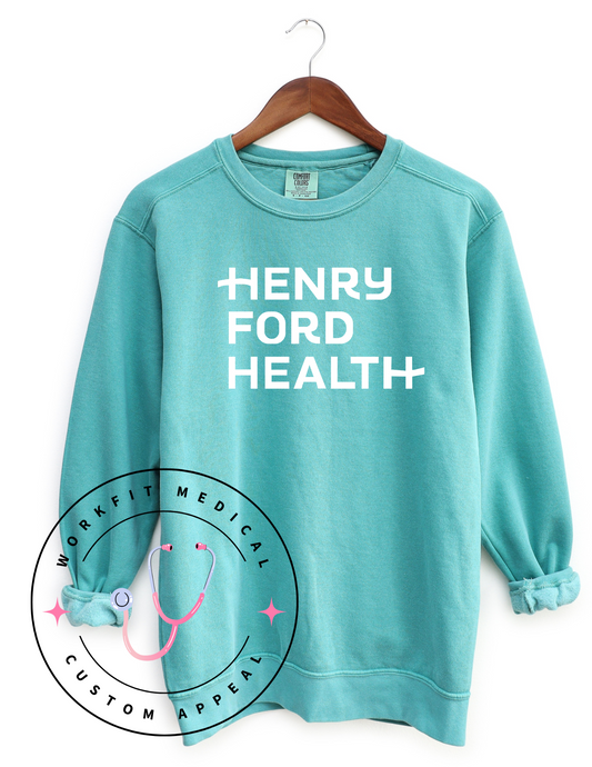 Henry Ford Health Comfort Color Crewnecks- Beach Colors