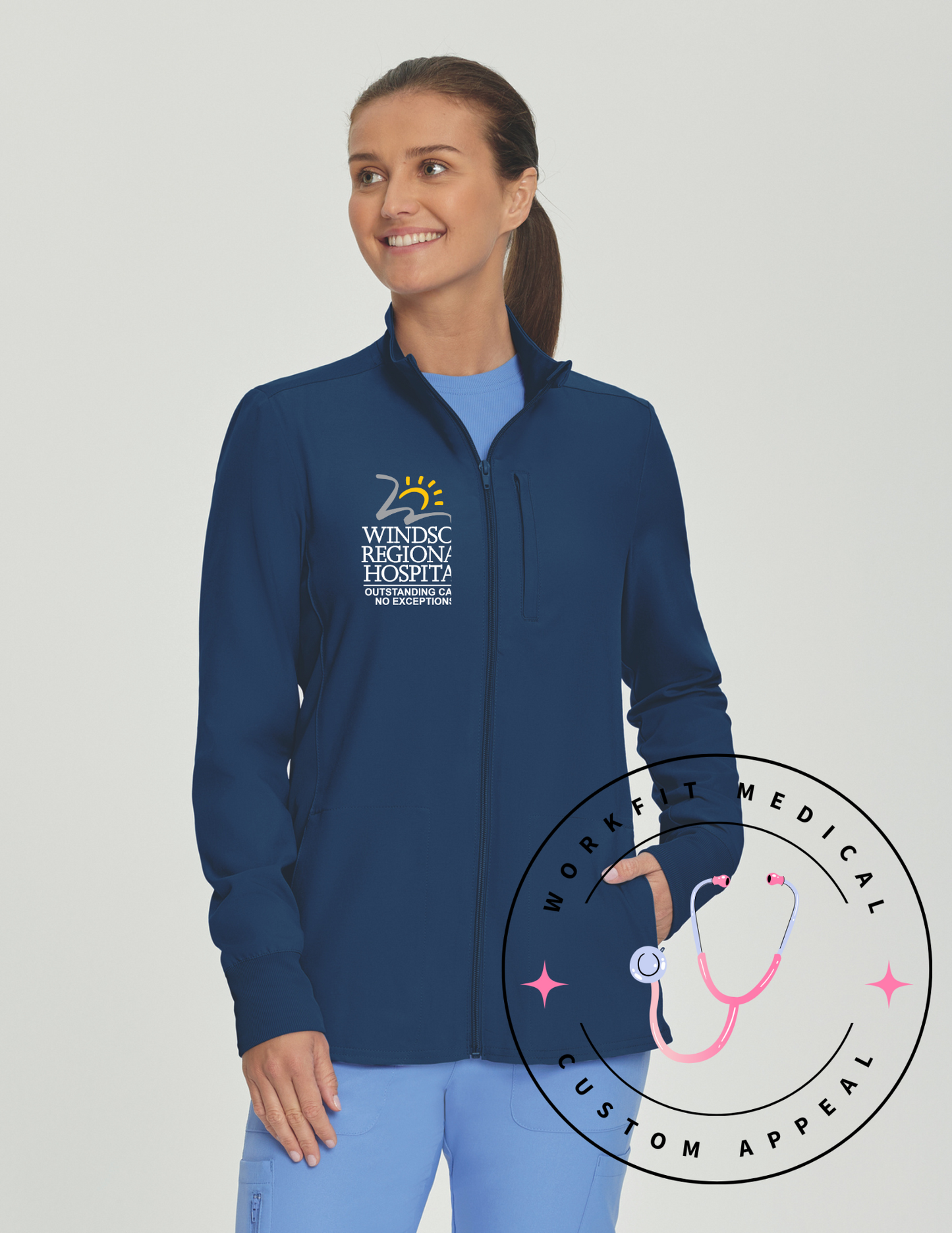 WRH 3 Pocket Scrub Jacket