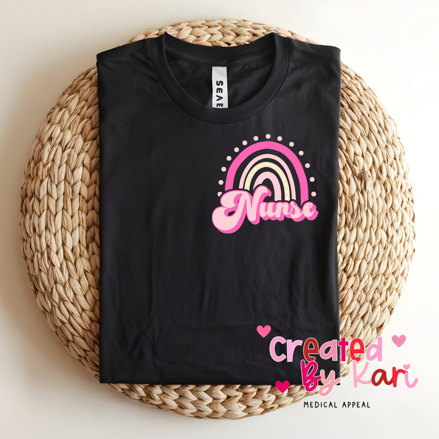 Pocket Nurse Rainbow Tee