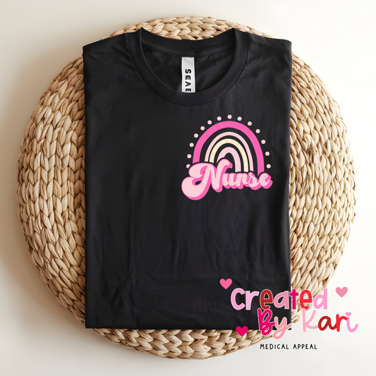 Pocket Nurse Rainbow Tee