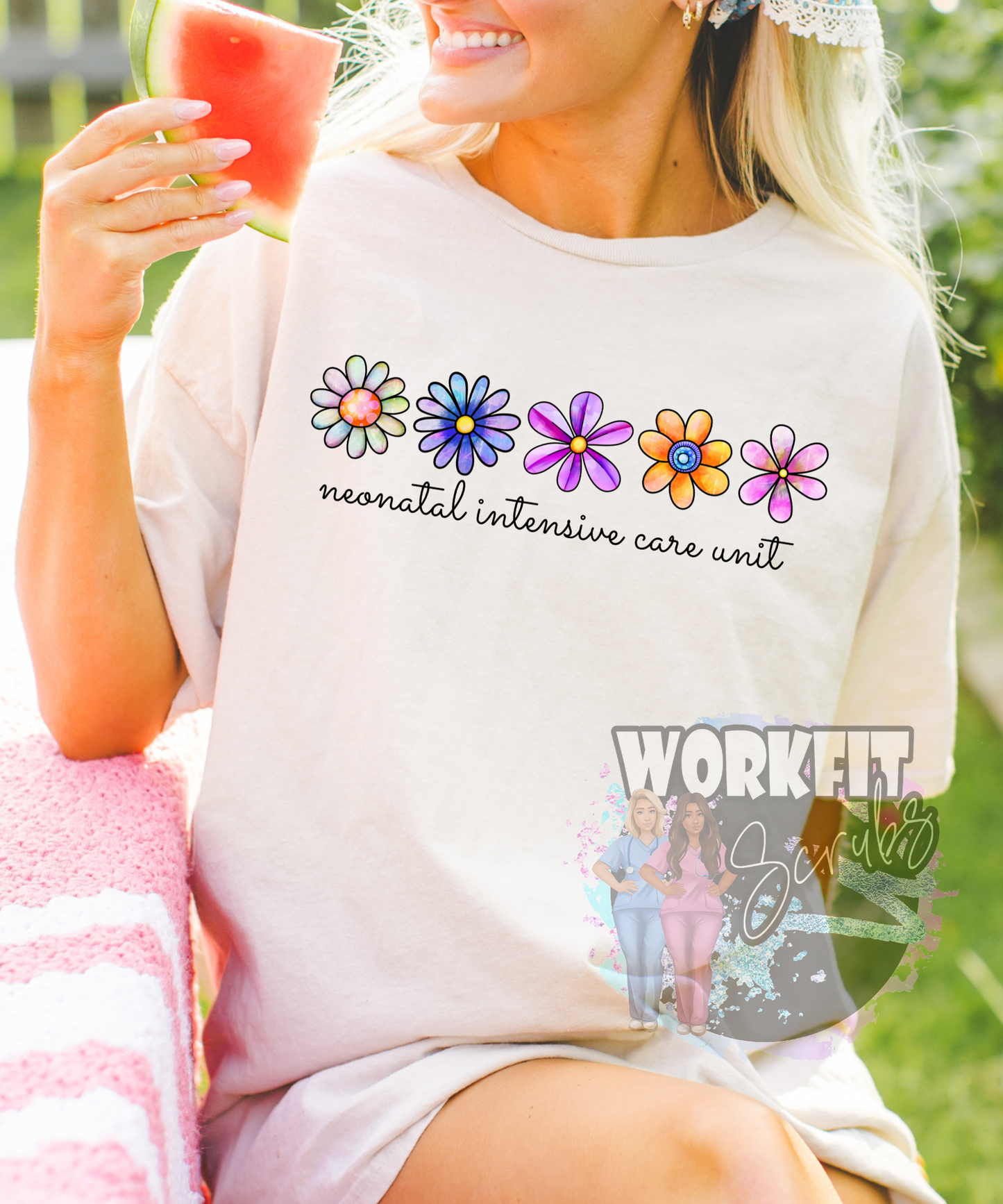 Floral NICU Tee
