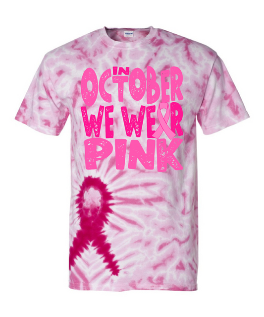 Breast Cancer Tie DYE Tee