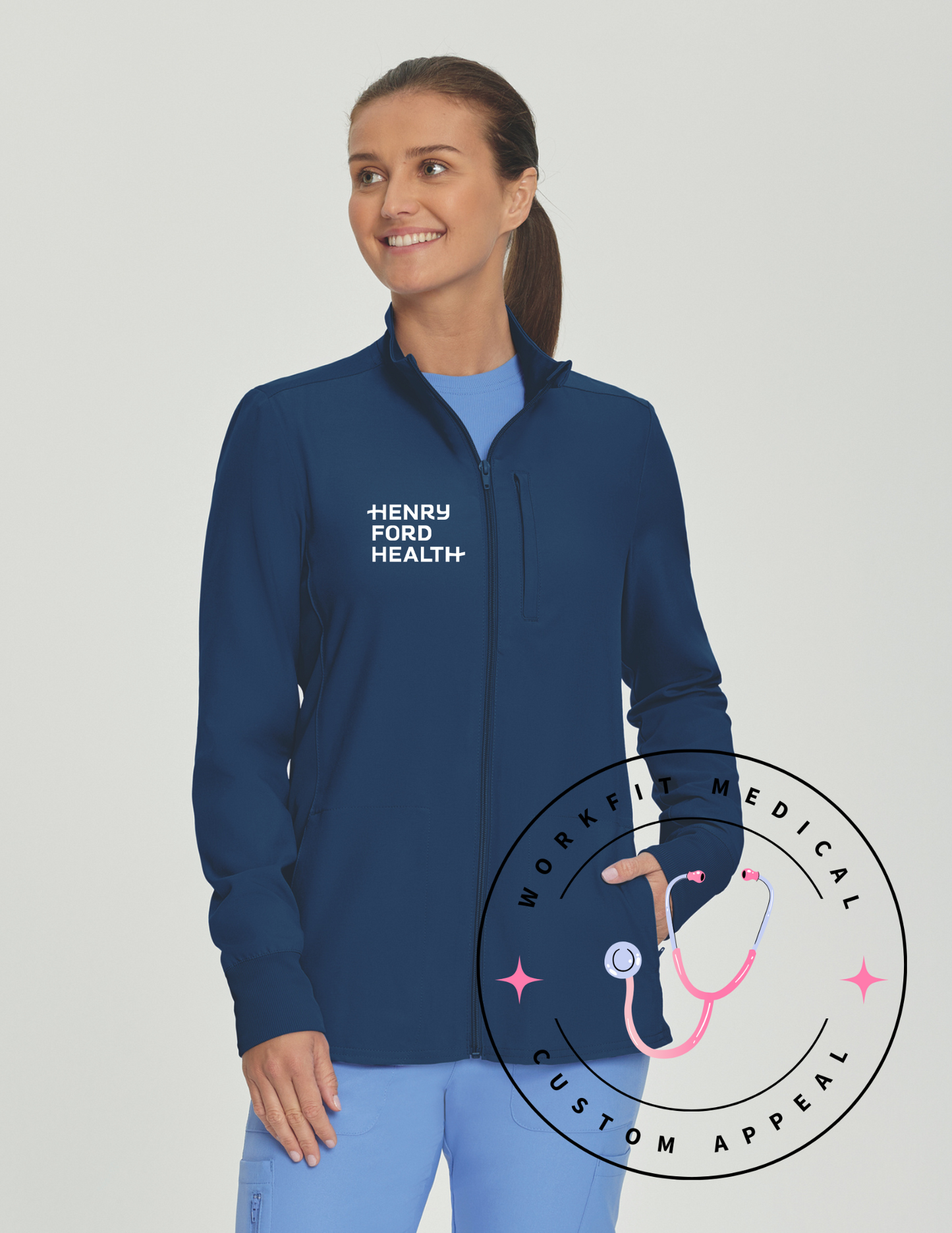 3 Pocket Henry Ford Scrub Jacket