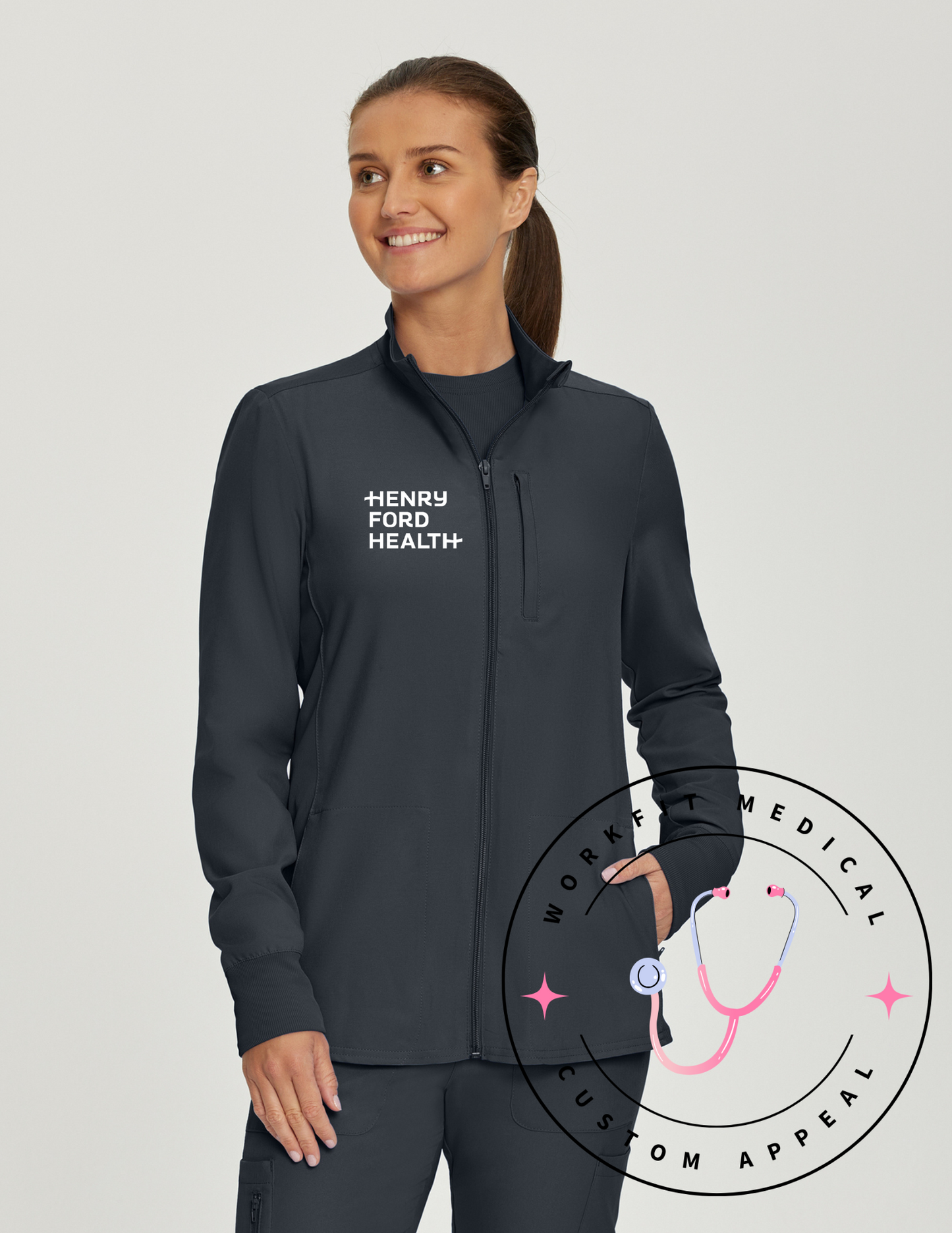 3 Pocket Henry Ford Scrub Jacket