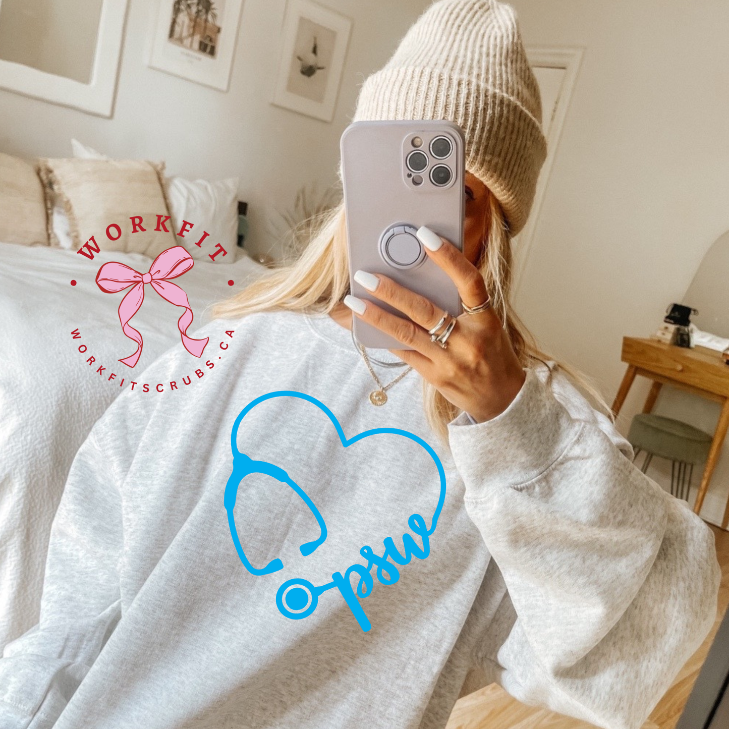 PSW Heart Stethoscope Crewneck