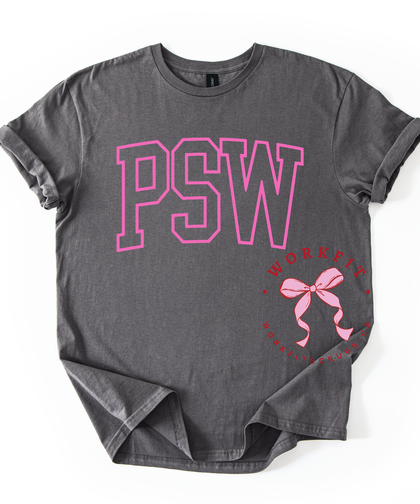 Pink Outlined Comfort Color Tee
