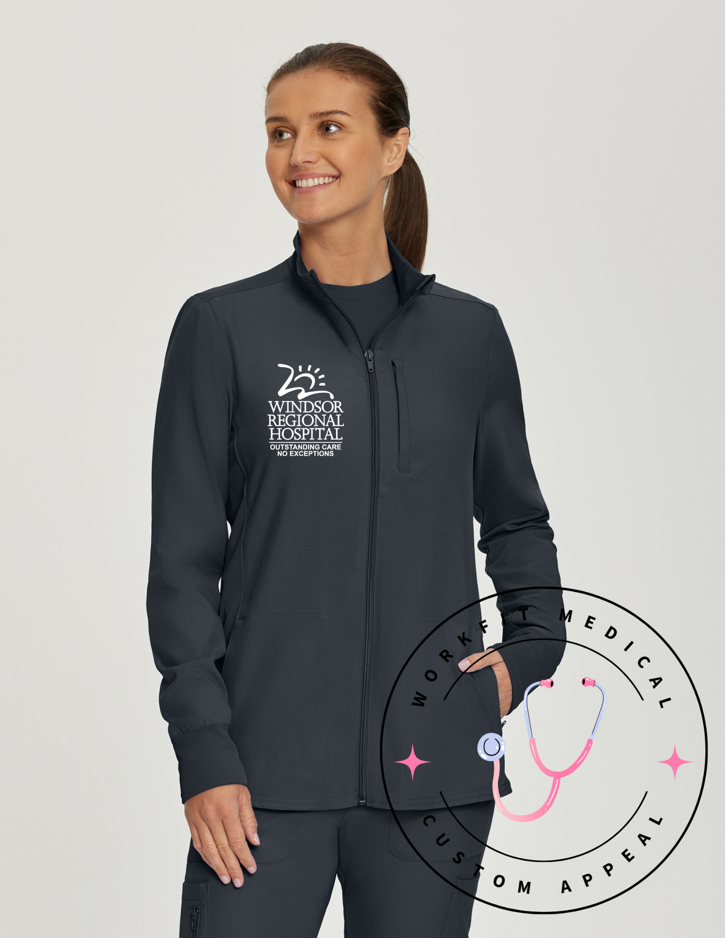 WRH 3 Pocket Scrub Jacket