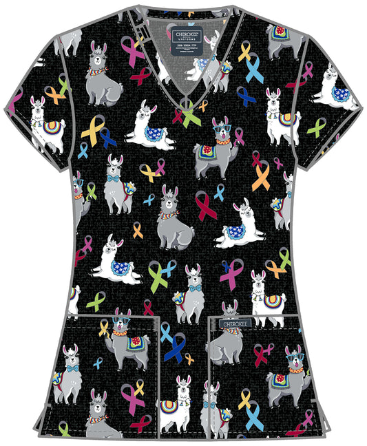 Women's Print V-Neck Top