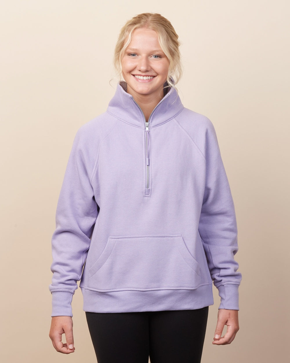 Ladies Boxy Half Zip Fleece