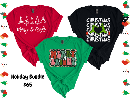 Christmas Holiday Tee Bundle