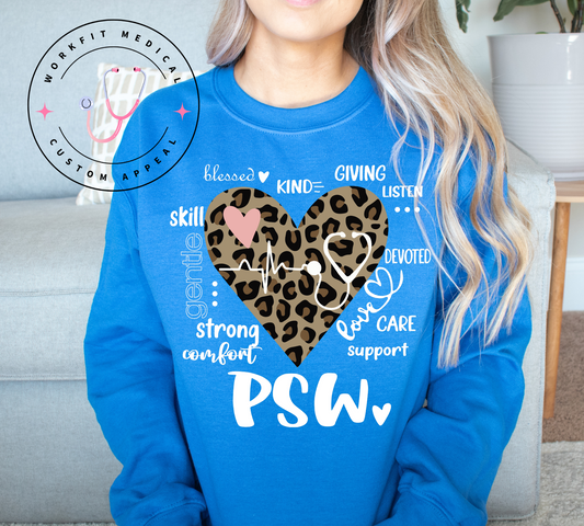 PSW all things plus Heart Crewneck