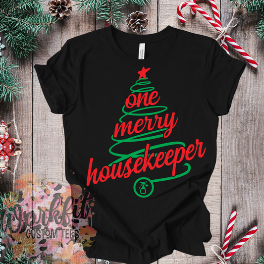 One Merry Housekeeper Tee