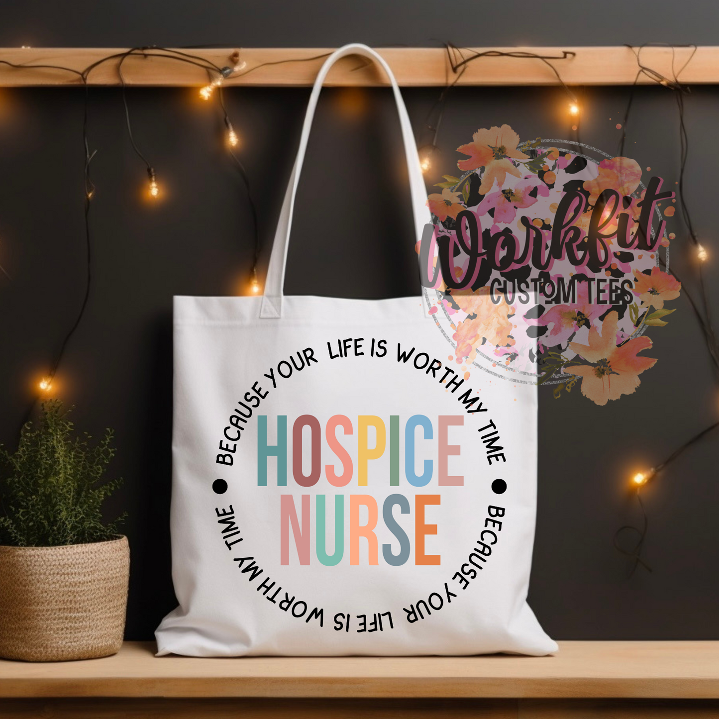 Hospice Nurse Tote Bag