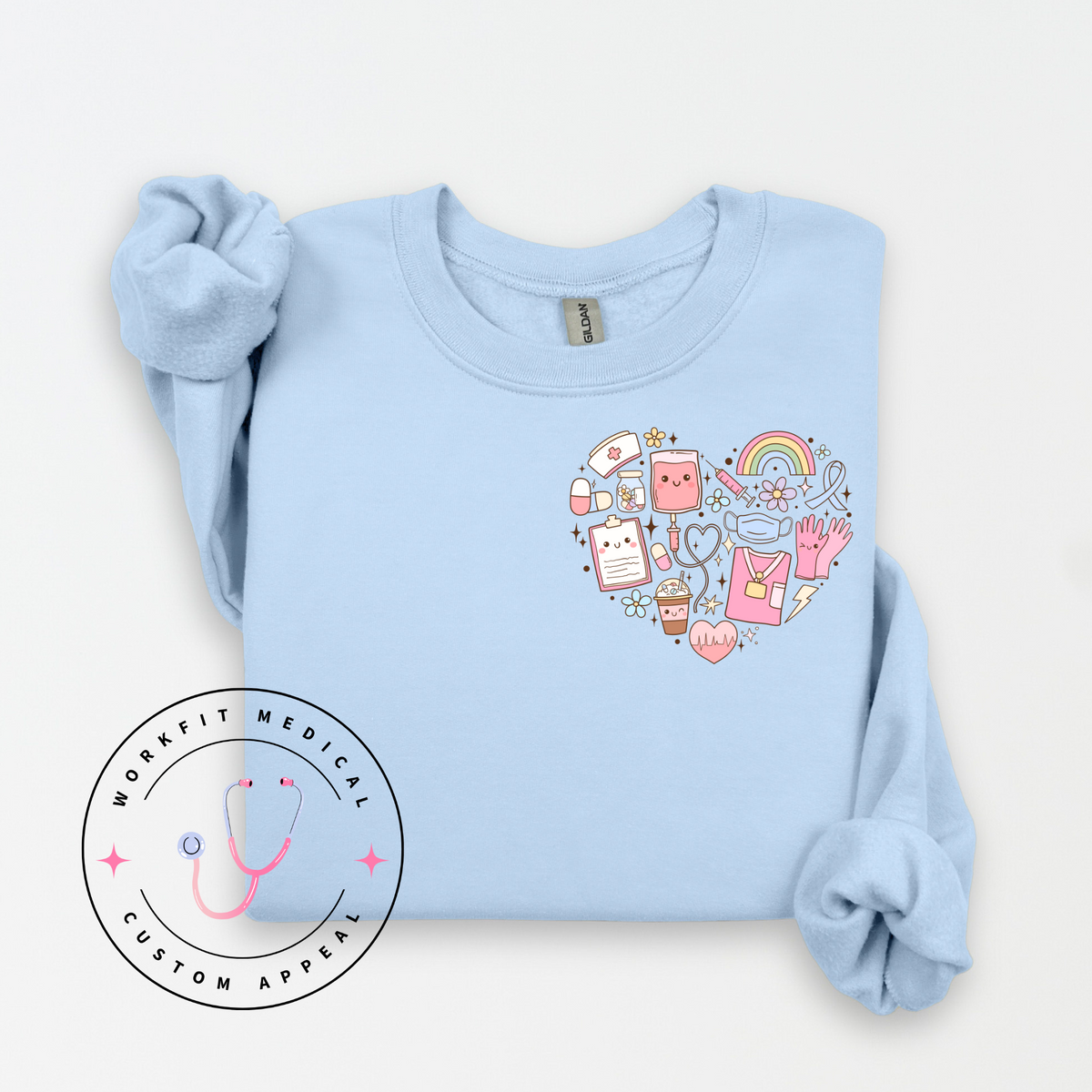 Doodle Heart Crewneck