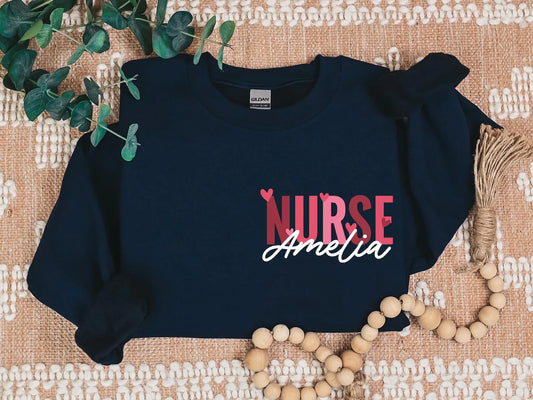 Custom V-Day Nurse Crewneck