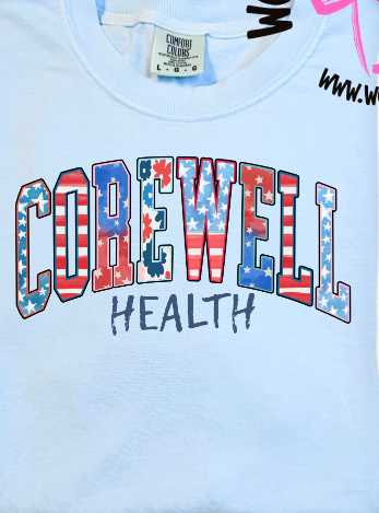 Corewell Health Patriotic Work T-Shirt