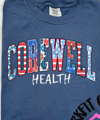 Corewell Health Patriotic Work T-Shirt
