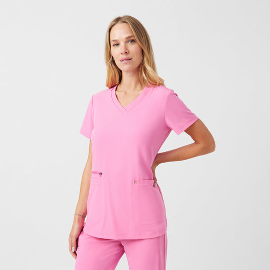 WT127- Women's 3 Pocket V Neck Top