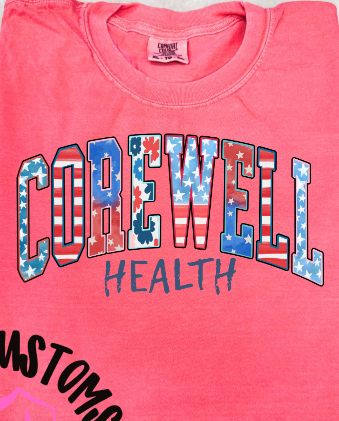 Corewell Health Patriotic Work T-Shirt
